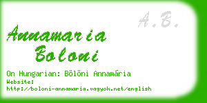 annamaria boloni business card